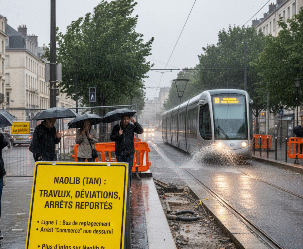 Naolib (TAN) : travaux, déviations et arrêts reportés — ce qu’il faut savoir aujourd’hui
