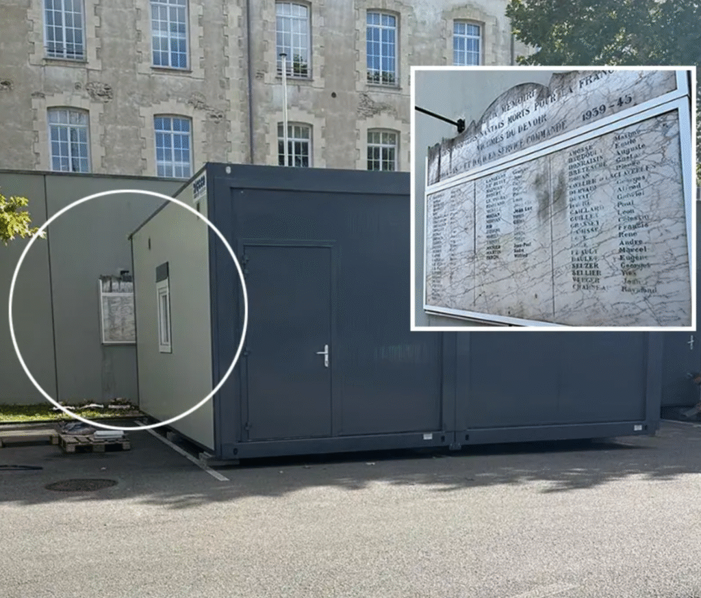 Nantes : indignation après l’installation d’un LRA devant le monument aux morts de l’Hôtel de police