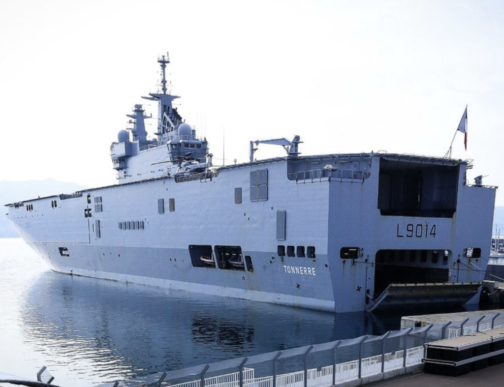 Le porte-hélicoptères Tonnerre attendu à Saint-Nazaire lors de l’exercice militaire Orion 26