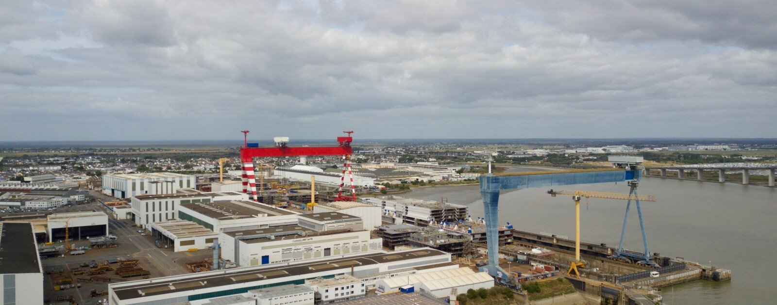 Site de construction des Chantiers de l’Atlantique à Saint-Nazaire