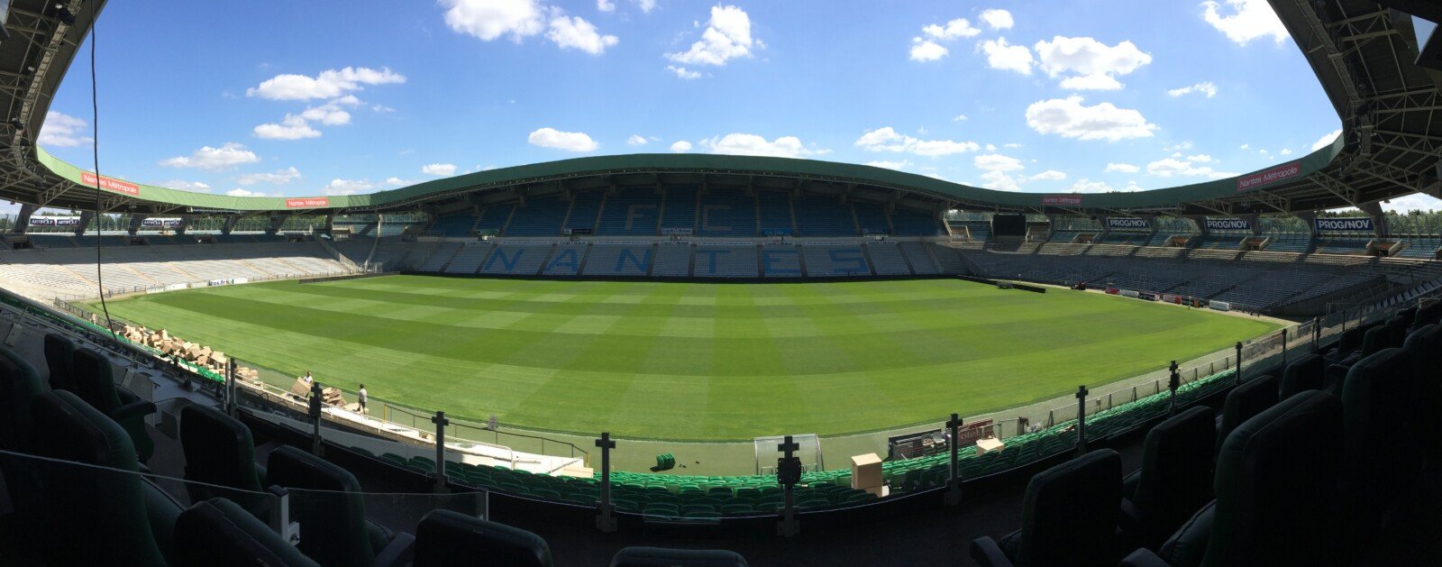 Vue intérieure du stade de la Beaujoire à Nantes