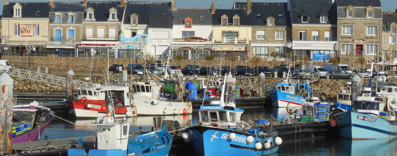 Bateaux dans le port de pêche de La Turballe en Loire-Atlantique