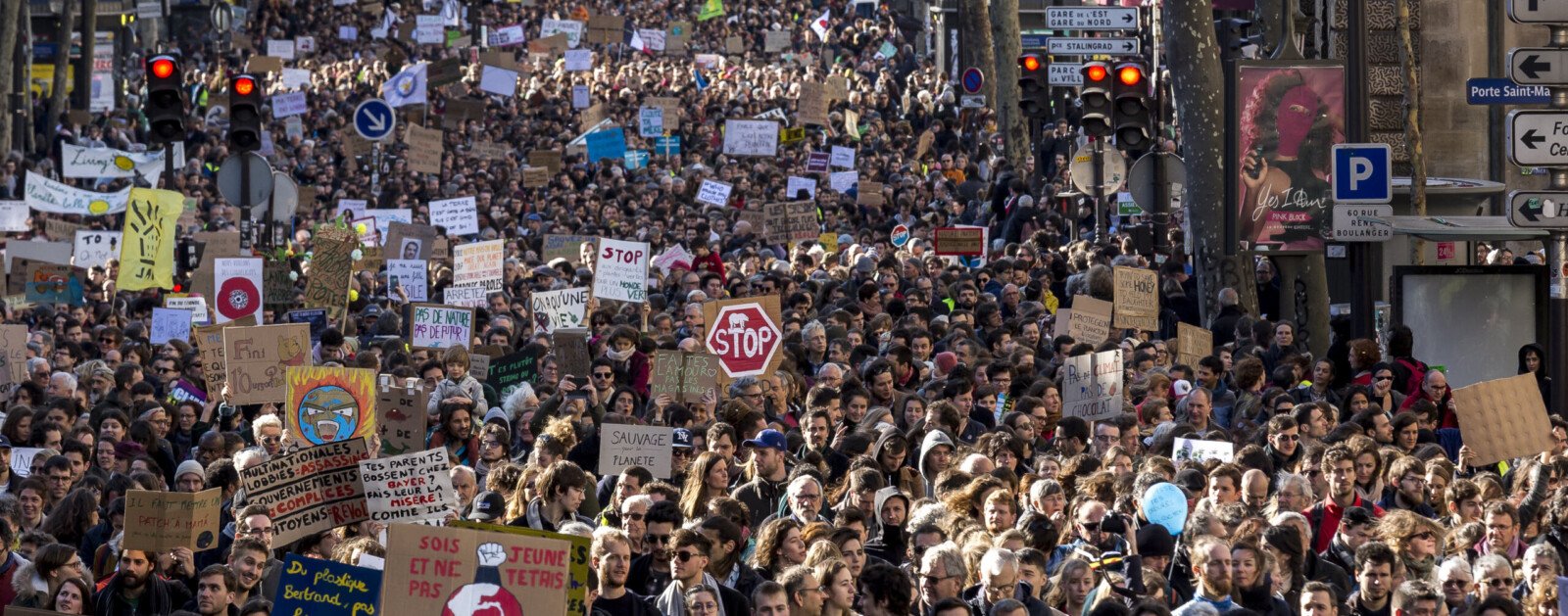 Manifestation pour le climat en France, illustration