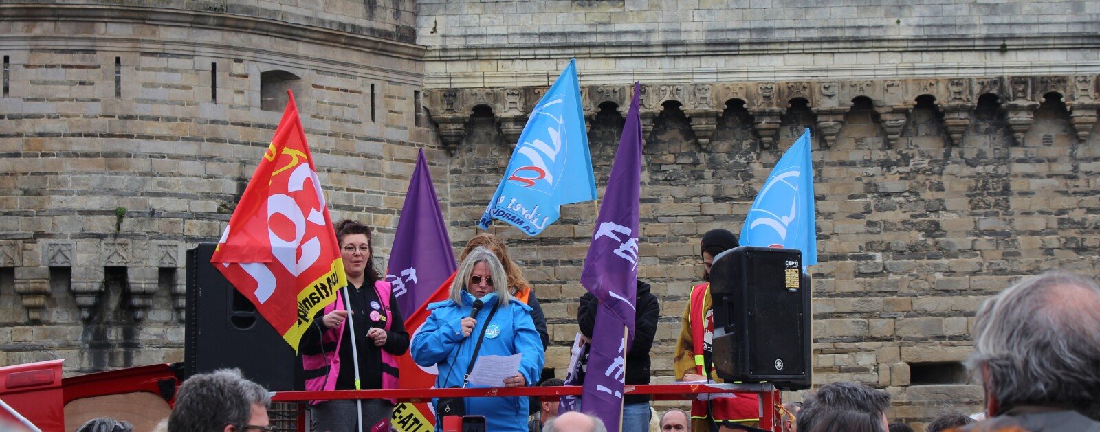 Manifestation intersyndicale pour les droits des femmes à Nantes, image d’illustration