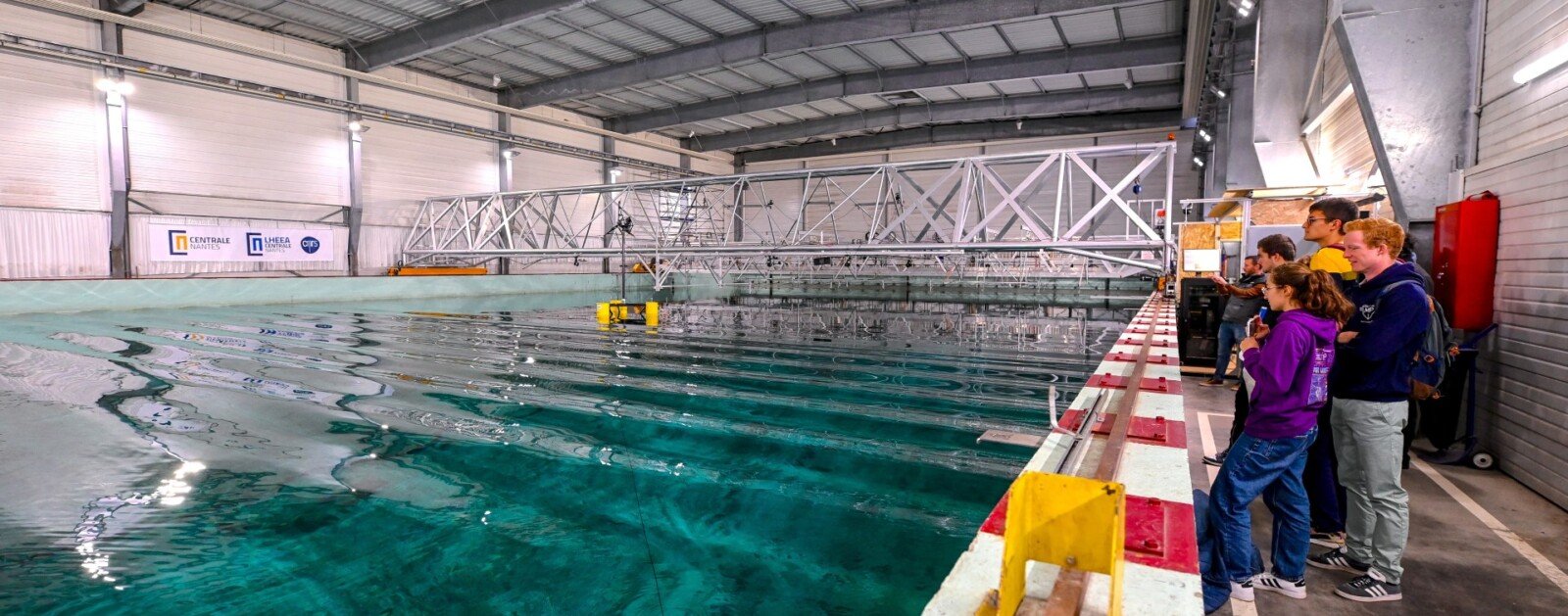 Bassin d’essais de génie océanique à Centrale Nantes
