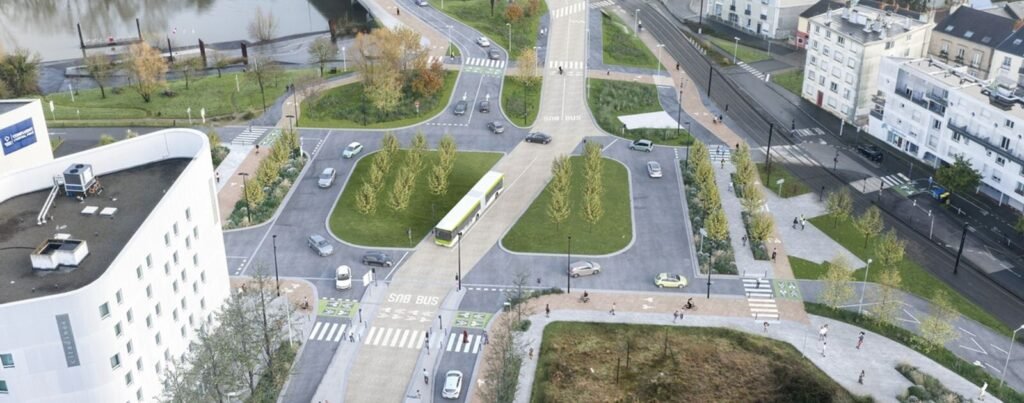 Rezé : les travaux du C9 avancent place Sarrail avant l’extension vers Basse-Île