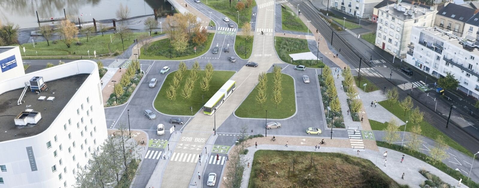 Projet d’aménagement de la place Sarrail à Rezé pour le prolongement du C9