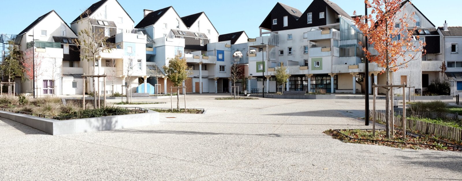 Quartier de Preux à Saint-Herblain après ses premiers réaménagements