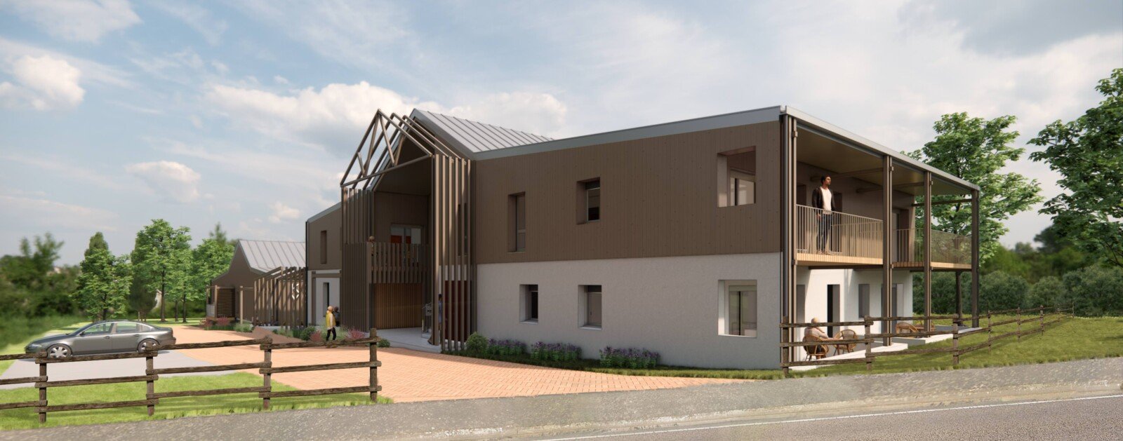Bâtiment de la résidence intergénérationnelle KŌYŌ à Abbaretz