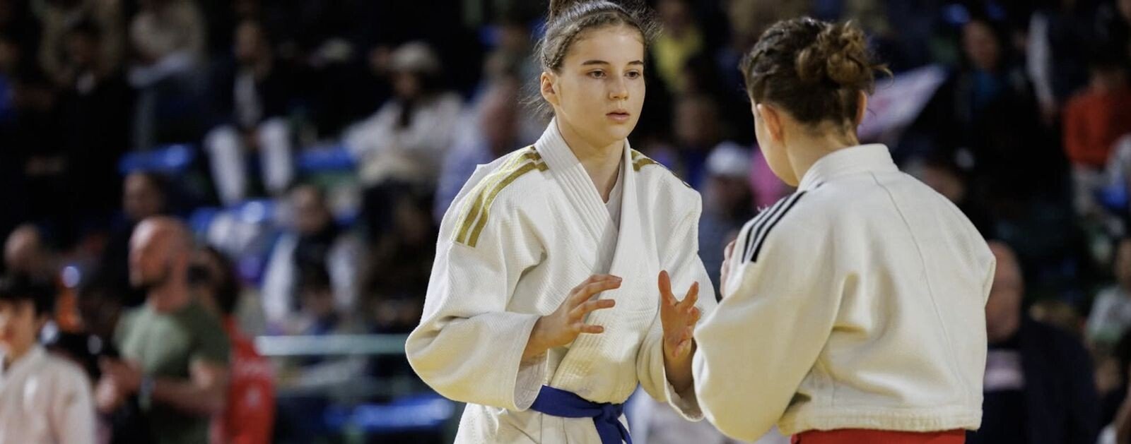 Emma Prigent sur le tatami lors d'une compétition de judo