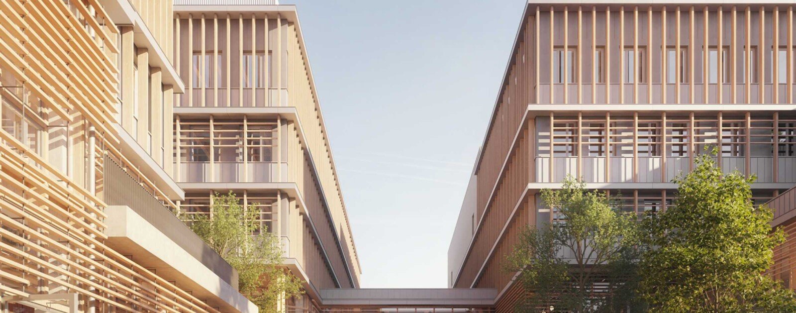 Perspective architecturale du futur campus santé Franceline-Ribard à Nantes