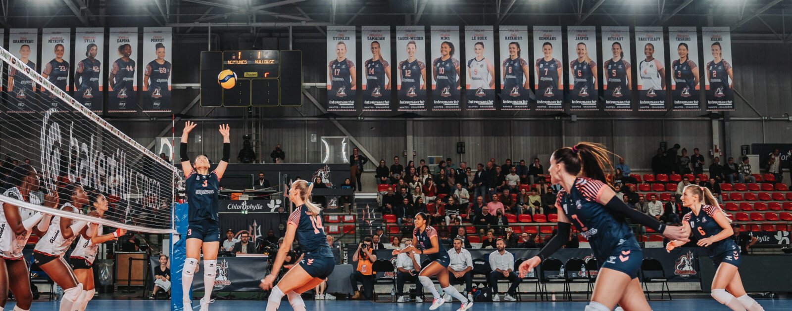 Les Neptunes de Nantes en match au complexe Mangin-Beaulieu, photographie d'archives