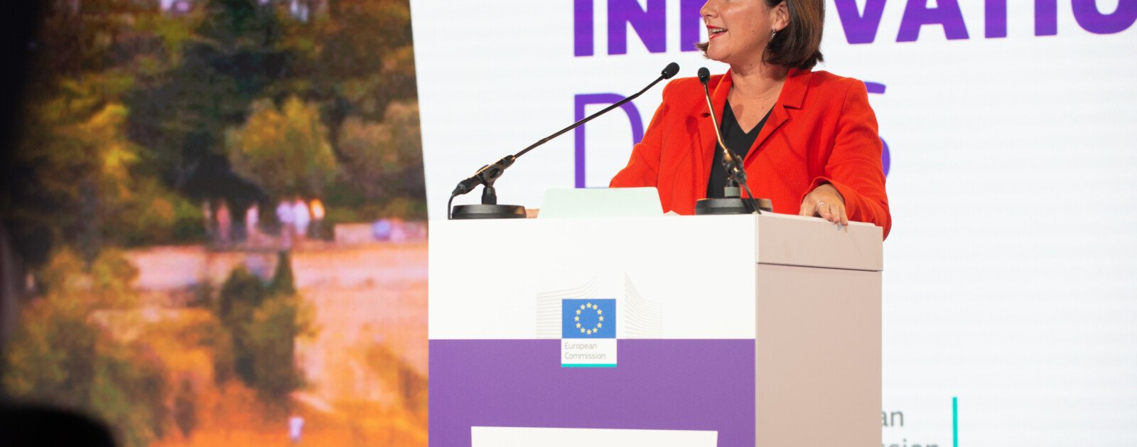 Johanna Rolland, maire de Nantes, lors des European Research and Innovation Days