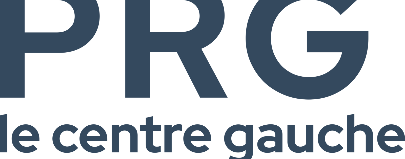 Logo du Parti radical de gauche, sigle PRG Le centre gauche
