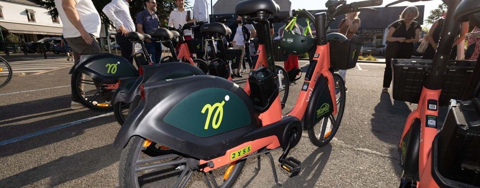 Vélos électriques Voi présentés à Sainte-Luce-sur-Loire par Nantes Métropole, photographie Ludovic Failler