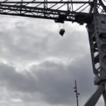 Grue Titan grise, monument historique du quai Wilson sur l’île de Nantes