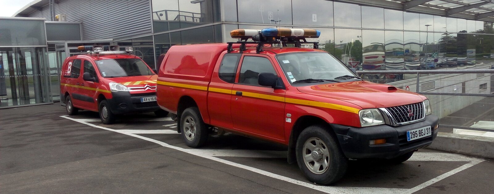 Véhicules de sécurité incendie à Nantes, image d'illustration