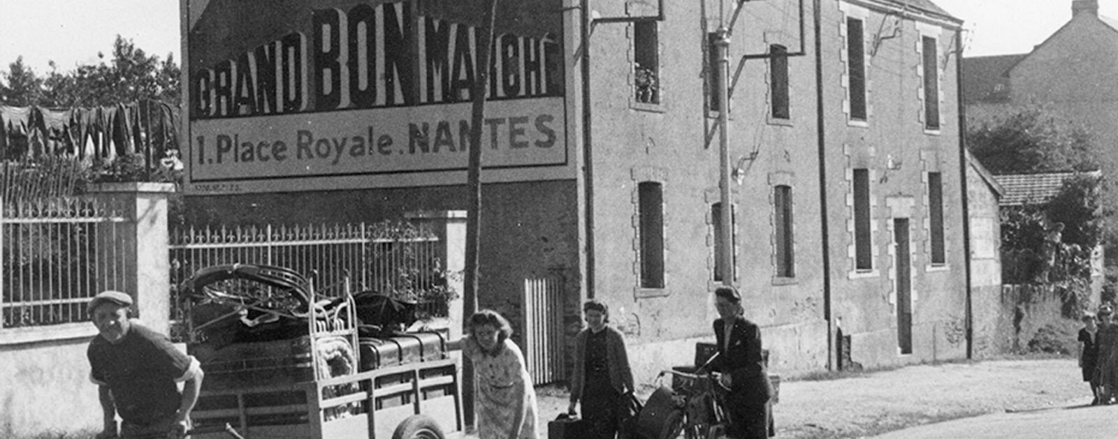 Photographie historique de la vie quotidienne à Nantes durant la Seconde Guerre mondiale, collection Archives départementales de Loire-Atlantique