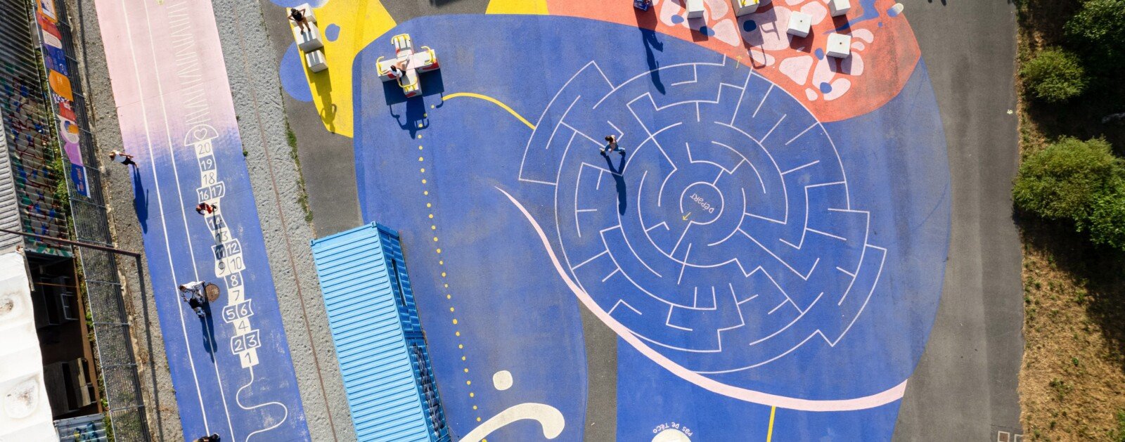 Parc des Chantiers sur l’île de Nantes, secteur où est installée Station Couleurs