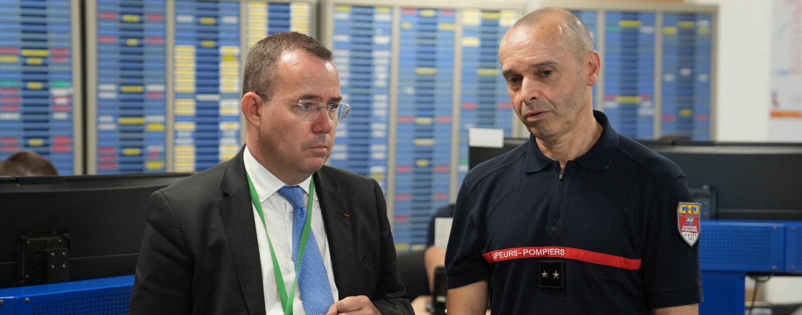 Laurent Hottiaux, préfet de Loire-Atlantique, lors d'une visite officielle au SDIS 44 en juillet 2026