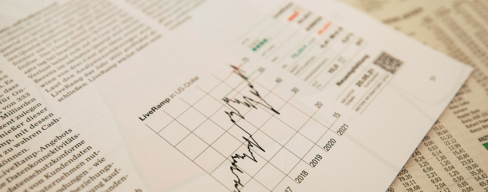 Photo d'illustration de graphiques économiques et financiers