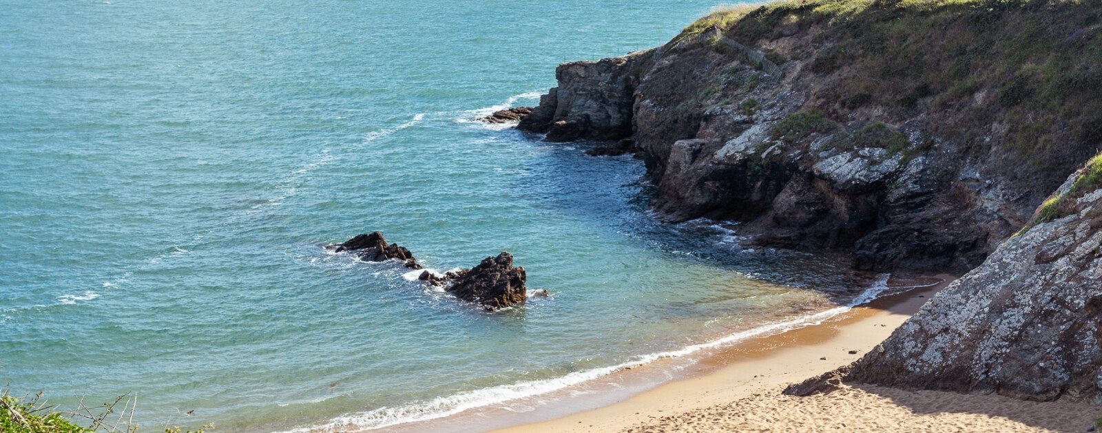 Plage de l'Étang à Pornic, dans le secteur concerné par les restrictions de baignade