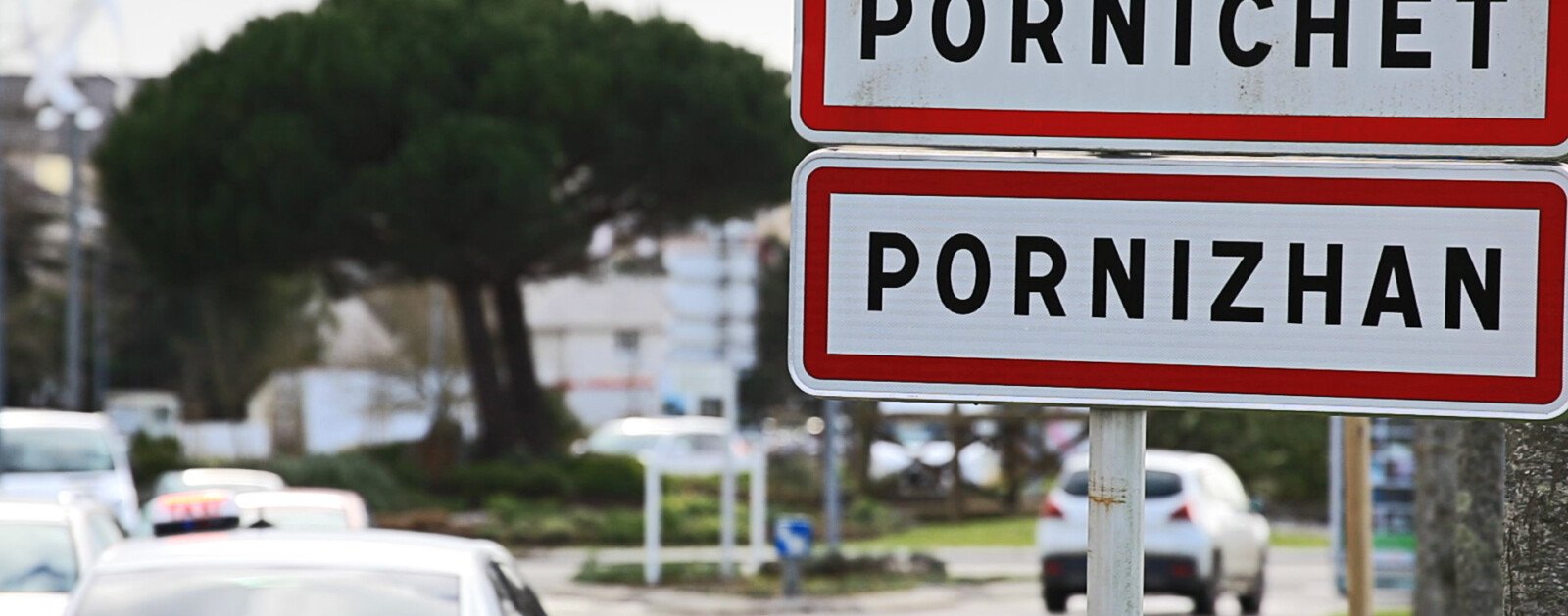 Entrée de ville de Pornichet avec des aménagements urbains