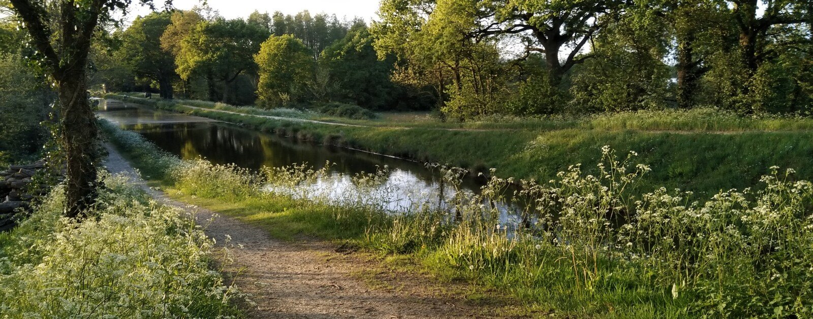 Chemin de halage du canal de Nantes à Brest entre les écluses de Quiheix et de la Tindière, Loire-Atlantique, photo d'archive 2018
