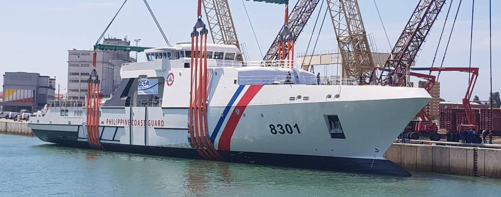 Navire Gabriela Silang construit par OCEA aux Sables-d'Olonne pour les Philippines en 2019 (photo d'archives, autre client que le Gabon)